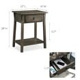 thumbnail image 4 of Leick Home 9066-DE Mission End Table with Drawer, Made with Solid Wood, Side Table for Living Room, Bedroom, and Printer Stand, Dark Earth Finish, 4 of 15