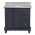 thumbnail image 4 of Bella 36" Bathroom Vanity with Marine Gray Cabinet and Carrara Marble Top, 4 of 6
