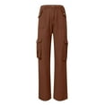 thumbnail image 5 of PEASKJP Women's High Rise Skinny Stretch Ripped Baggy Jeans, Brown, M, 5 of 5