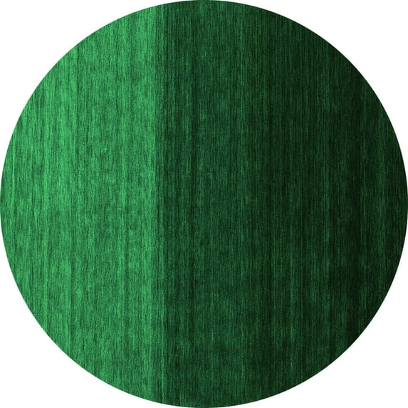 Ahgly Company Indoor Round Abstract Green Contemporary Area Rugs, 5' Round