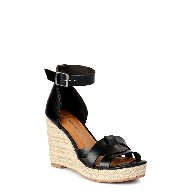 Time and Tru - Time and Tru Women's Woven Band Wedge Sandals | Medium ...