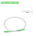 thumbnail image 2 of Unique Bargains 1Pcs 6.6Ft Single Mode Simplex OS2 Fiber Optic Cable LSZH SC/APC-SC/APC Armored Jumper Optical White with Adapter, 2 of 5
