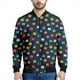 thumbnail image 4 of Chaqueta con cremallera y estampado de consola de juegos para hombre, sudadera informal de manga larga con estampado 3D de bloques, chaquetas de gran tamaño, 4 of 4