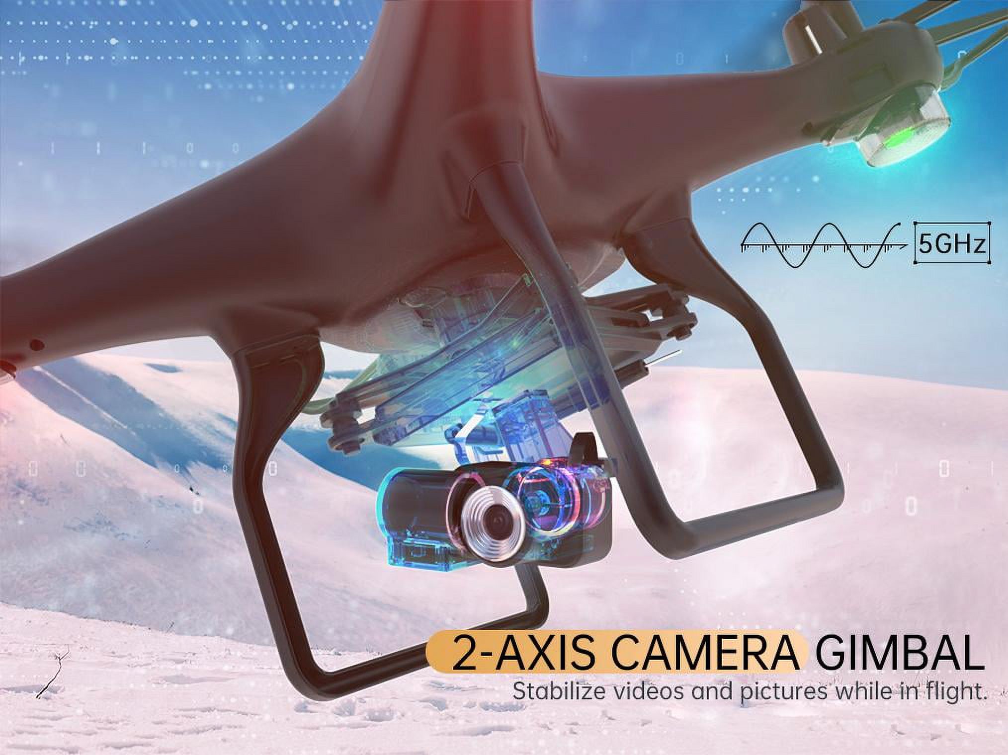 sp600n ドローン 2K 100°HD広角カメラ、ジンバル、GPS搭載 SP600N GPS Drones for Adults Beginners w/ 2K HD Camera