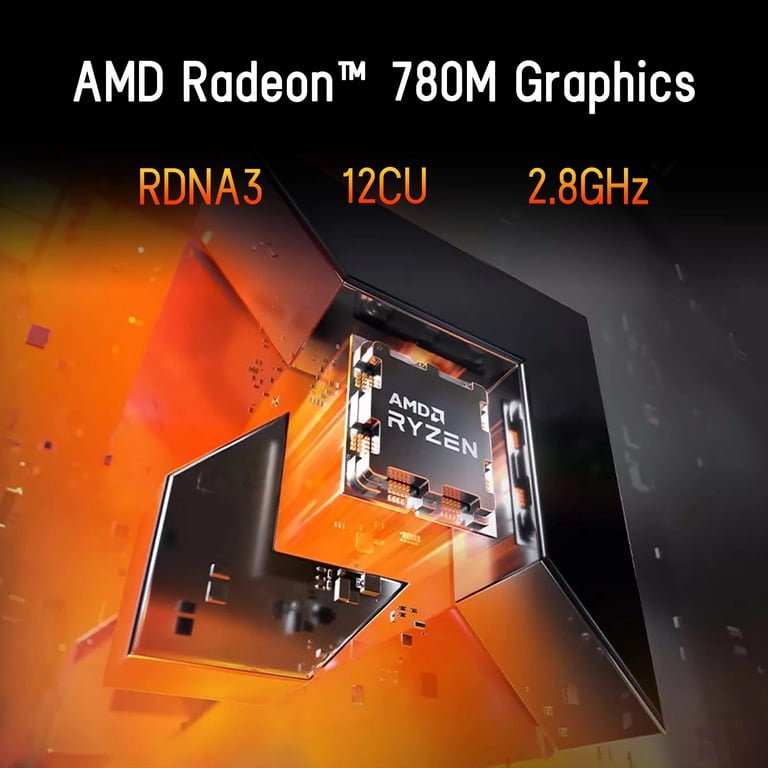 GEEKOM A7 Mini PC Desktop Computer, AMD Ryzen 9 7940HS,32 GB DDR5