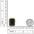 thumbnail image 4 of Gem Stone King 15.58 Ct Emerald Cut 18x13mm Black Onyx 18K Yellow Gold Plated Silver Ring, 4 of 4
