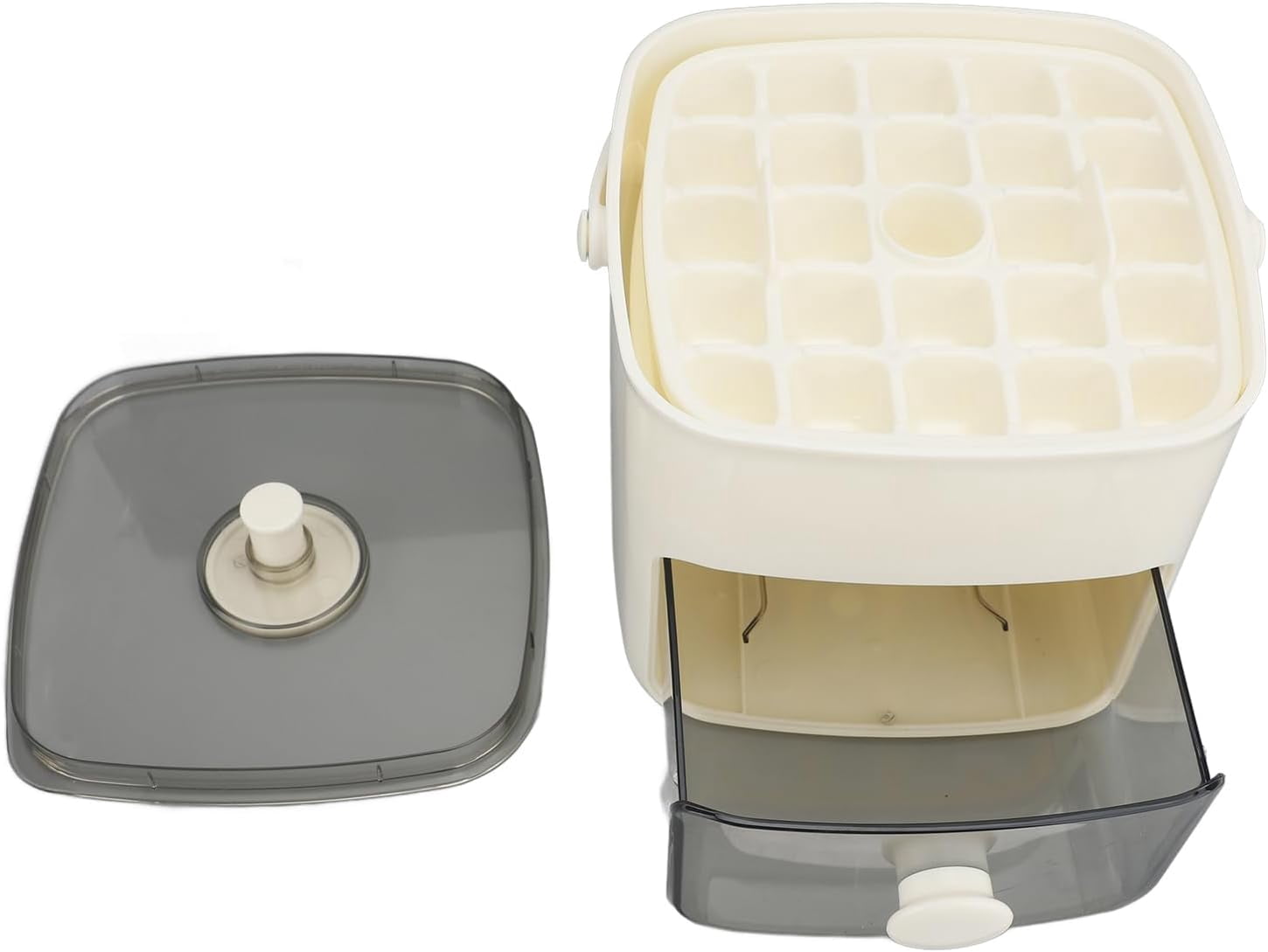Generic 48 Grid Ice Cube Tray with Lid Bin Press-Type for Drink Chill