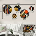 thumbnail image 4 of Designart "Circular Retro Dynamics III" Modern Geometric Metal Wall Art Set of 5 Piece, 4 of 5