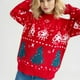 thumbnail image 5 of Suéter de cuello redondo para mujer, estampado navideño, cuello redondo, manga larga, suéter de punto, blusa de poliéster para mujer, 5 of 7
