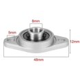 thumbnail image 1 of 10PCS KFL000 KFL004 KFL005 KFL006 KFL08 KL08 FL08 08 8 12mm Pillow Block rhombic Bearing ZINC Alloy Insert Linear Bearing Shaft, 1 of 5