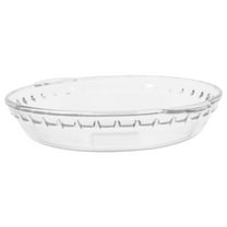 Pretyzoom Baking Tray Glass Pie Pan Transparent Non Stick For Cooking 1Pcs