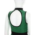 thumbnail image 7 of Alvivi Kids Girls Shiny Ballet Lyrical Praise Dance Dress Tunic Sleeveles Gymnastics Leotard Dark Green 12, 7 of 7