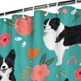 thumbnail image 3 of Border Collie Dog and Flower Florals Shower Curtain 36"x72" ,Bathroom Decorative Shower Curtains Set with 12 Hooks,Modern Waterproof Washable Shower Curtain, 3 of 6