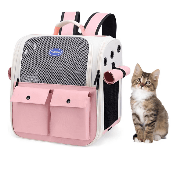 Mochila Plegable Transportadora Bolsa Mascotas Perro Gato Xtellar rosa