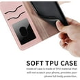 thumbnail image 3 of Compatible with iPhone 13 Mini Wallet Case Women Leather Flip with Wrist Strap Kickstand Magnetic Shockproof with Card Holder Protective Case for iPhone 13 Mini 5.4 inch Life Tree Rose Gold, 3 of 14