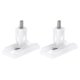 thumbnail image 1 of 2Pcs Bisagra de Tapa de Asiento de Inodoro, Tornillos Rectangulares de Agujero Ciego de 50mm con Tuercas y Arandelas para Tapa de Asiento de Inodoro, Blanco, 1 of 7