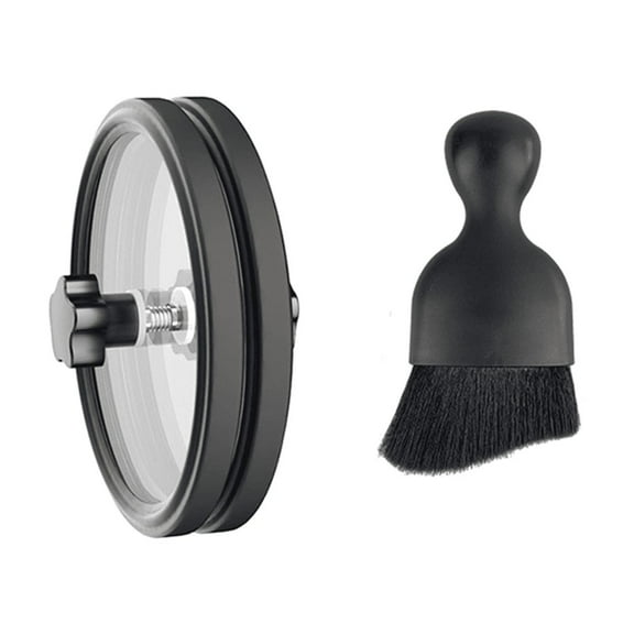 LP Vinyl Record Cleaner Clamp Vinyl Record Label Saver Protector Record Waterproof Cleaning Clip with Handle Black,1 x vinyl record waterproof clamp 1 x Clean brush,Black