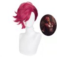 thumbnail image 1 of Spiky Magenta Cosplay Peruk För Vi League Of Legends Anime Lol Arcane Vi Rose Red Korta Cosplay Peruker,, 1 of 5