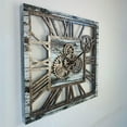 thumbnail image 6 of THE GEARS CLOCK Wall Clock with Real Moving Gears AM-LI_ 24 in Square Grey-White, 6 of 9
