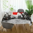 thumbnail image 3 of Yayeee Tablecloths 60" x 108" Rectangle Wrinkle Resistant Party Table Cover, Black Streets, 3 of 8