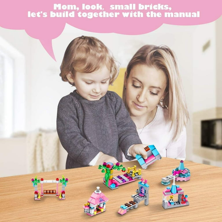 VATOS Girls Building Blocks Set Toy 568 pcs Princess Castle Toys