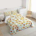 thumbnail image 3 of Homewish Colorful Cartoon Daisy Bedding Comforter Set,Rustic Flower Mushroom Twin Comforter Sets,Orange Blue Bedding Set For Girl Boy,Ultra Soft Home Decor Reversible,2 Pieces, 3 of 8