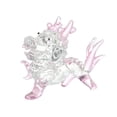 thumbnail image 1 of Figura de dragón de cristal, estatua de dragón de pie, mini arte chino, animal realista rosa, 1 of 9