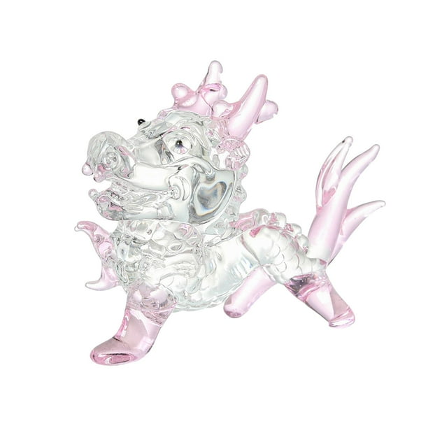 Figura de dragón de cristal Escultura animal Miniatura Figuras coleccionables para rosa