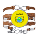 thumbnail image 1 of Protección de la tierra Pulsera de cuero Negro trenzado pulsera de cuerda de amor Unbranded M, 1 of 3
