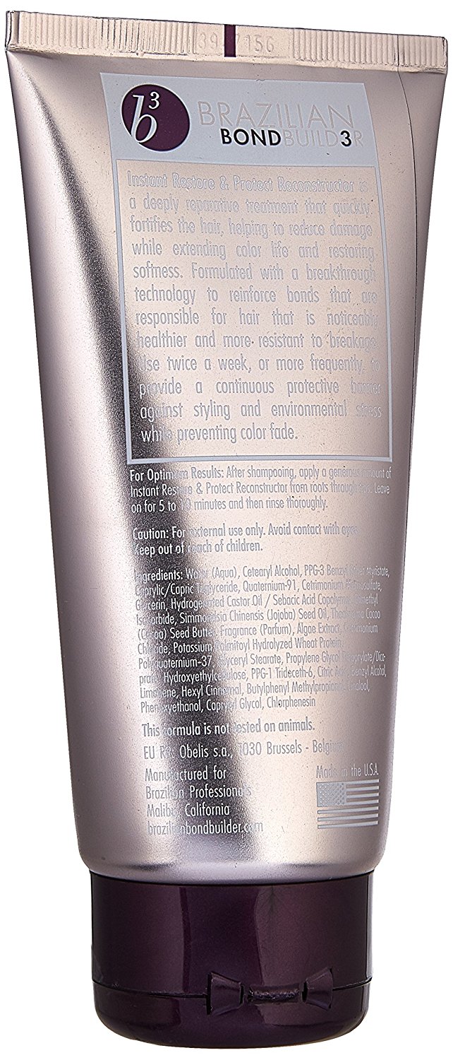 Brazilian BondBuild3r B3 Instant Restore & Protect Reconstructor Treatment for Unisex, 6 Ounce - image 2 of 2