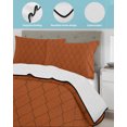 thumbnail image 3 of Quilt King Size Bedding Set, Red Black Lattice Geometric Reversible Summer Quilt 3 Pieces, Aesthetics Luxury Abstract Art Lightweight Bedspreads Coverlets with 2 Pillow Shams for All Seasons, 3 of 5