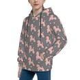 thumbnail image 2 of Haiem Poodle Dog Pattern Boys Hoodie, Youth Pullover Hooded Sweatshirt, Kangaroo Pocket Hoodie for Kids Girls -Small, 2 of 6