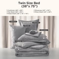 thumbnail image 6 of U by Bedsure Twin Comforter Sets 5 Pieces Stripes Seersucker Bedding Set, Bed in a Bag with Soft Comforter & Sheets, Pillowcase & Pillow Sham(Grey, Twin), 6 of 6