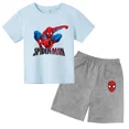 thumbnail image 5 of Conjunto de camiseta y pantalones cortos de algodón para niños de Marvel Spider-Man de verano, conjunto de ropa de ocio para niños de 3 a 12 años con estampado de dibujos animados para niñas, 5 of 5