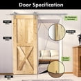 thumbnail image 4 of Homacer 5-in-1 38in x 84in Pine Wood Frame Barn Door without Installation Hardware Kit, 4 of 7
