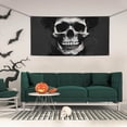 thumbnail image 2 of Picia Black White Hat Skull Pattern Party Banner, Festive Decoration, Holiday Banner, Celebration Decor, Event Banner, Reusable Party Banner-Medium, 2 of 8