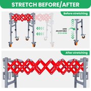 600LBS Connectable Roller Conveyor, Splice 2+ Sections with Built-in Hook, Max Length 94, Heavy Duty for Warehouse Workshop