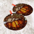 thumbnail image 3 of Sleeping Hedgehog Ornament  Cute Autumn Animal on Pumpkin with Fall Leaves and Berries, Woodland Window Decor Gift for Nature Lovers, 2025, Holiday 2025, Holiday Decoration,, 3 of 5