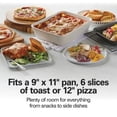thumbnail image 3 of Easy Reach Toaster Oven Silver 31127D with Roll-Up Door, 1400W, 150-450°F, Fits 9" x 11" Pan, 6 Slices or 12" Pizza, 3 of 7