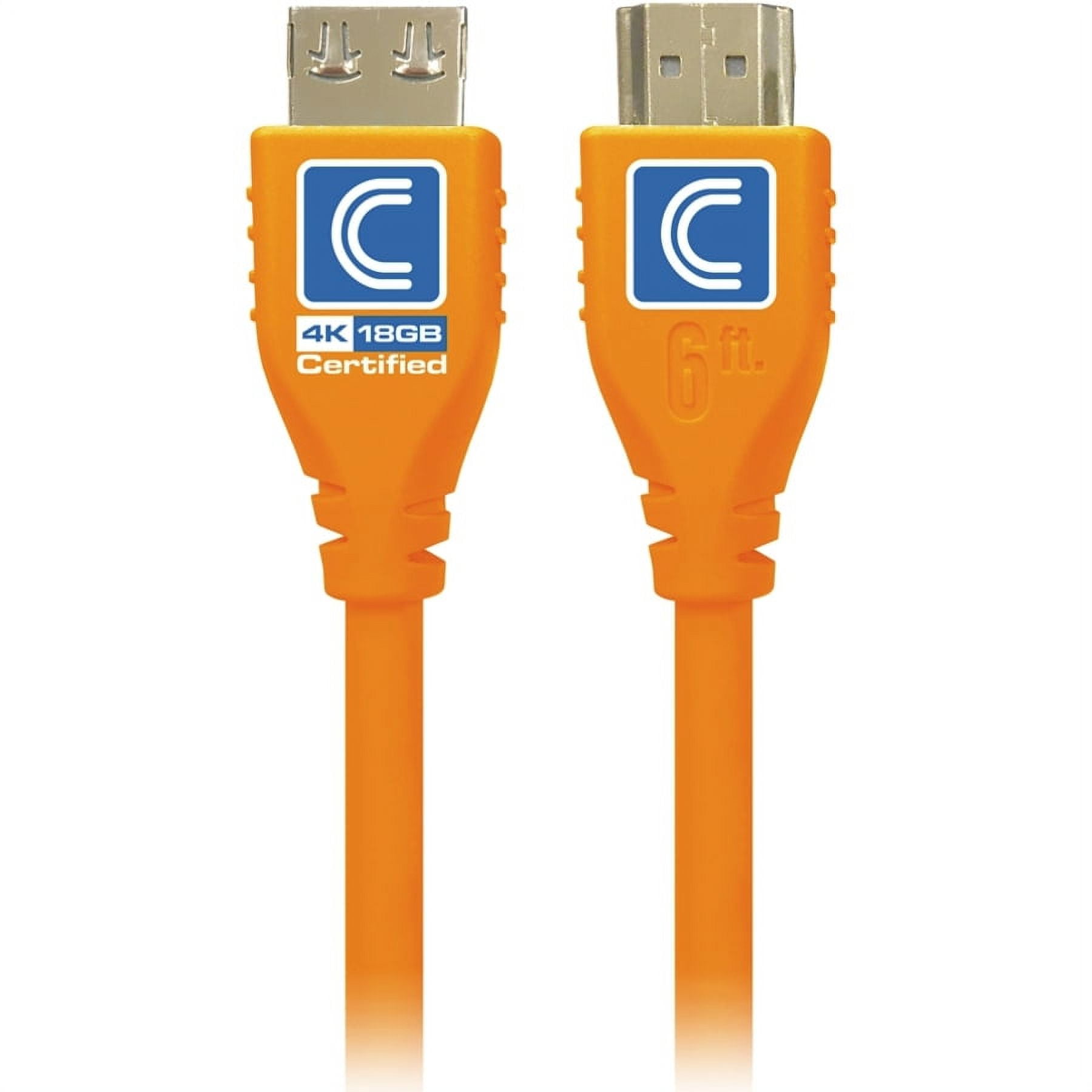 Comprehensive Cable MHD18G-12PROORGA 12 ft. Micro Flex Pro High-Speed Active HDMI Cable with Ethernet, Orange