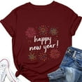 thumbnail image 4 of felwors Happy New Year Shirt for Women 2026 New Years Eve T-Shirt Countdown Fireworks Holiday Party Tops(Wine, XL), 4 of 8