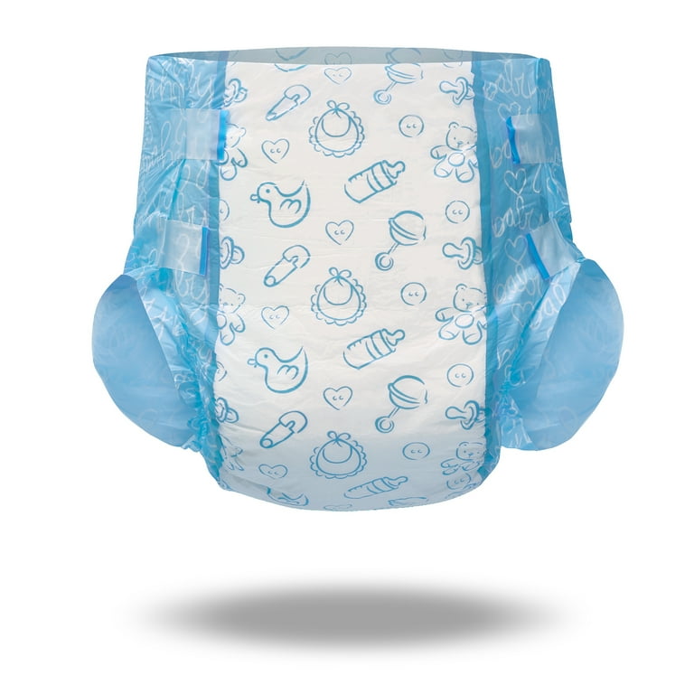 Littleforbig Adult Diaper 10 Pieces - Nursery Blue Diapers