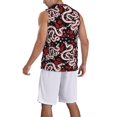 thumbnail image 2 of Pofeuu Snake And Rose Print Basketball Jersey, Shirts for Men Youth Basketball Jersey Crew Neck-X-Large, 2 of 6