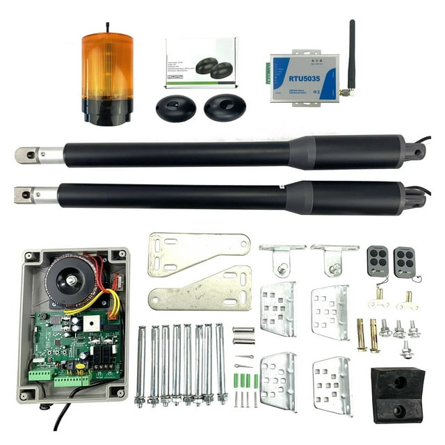 Swing Gate Actuator Door Opener Gate Opener Home Gate 150DC. Signal Lamp, Photocells Included Remote Control For Gate ,Easy to Install