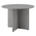 thumbnail image 1 of Pemberly Row Table de Conférence Ronde 42W avec Base en Bois en Gris Platine - Bois, 1 of 7