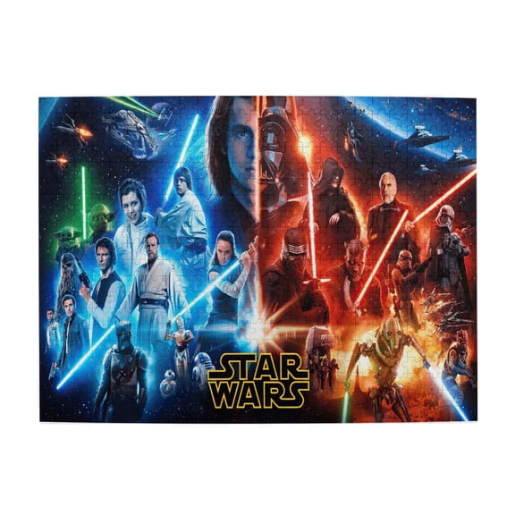Star Man-dalorian-War Wooden Picture Puzzle 500 Piece Jigsaw Puzzle for Adults Challenging Puzzle Game Gifts