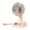 Beige, variant on Vintage Style Mini Desk Fan with Digital Battery Display, Rechargeable 1200mAh Portable Fan, 100° Adjustable Wind Direction, Multiple Speed Levels, Personal Quiet Cooler for Home, Office and Bedroom