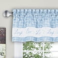 thumbnail image 4 of Achim Live, Love, Laugh Window Curtain Tier Pair and Valance Set - 58x24 - Light Blue, 4 of 6