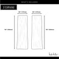 thumbnail image 5 of Nicole Miller Wexford Embellished Stripe Sheer Rod Pocket Top Curtain Panel Pair, 54"x96", Silver, 5 of 7