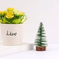 thumbnail image 7 of Mini Christmas Trees Desktop Miniature Tree Snow Frosted Sisal Trees With Wood Base Bottle Brush Trees For Xmas Tabletop Winter Crafts Ornament Holiday Part, 7 of 7